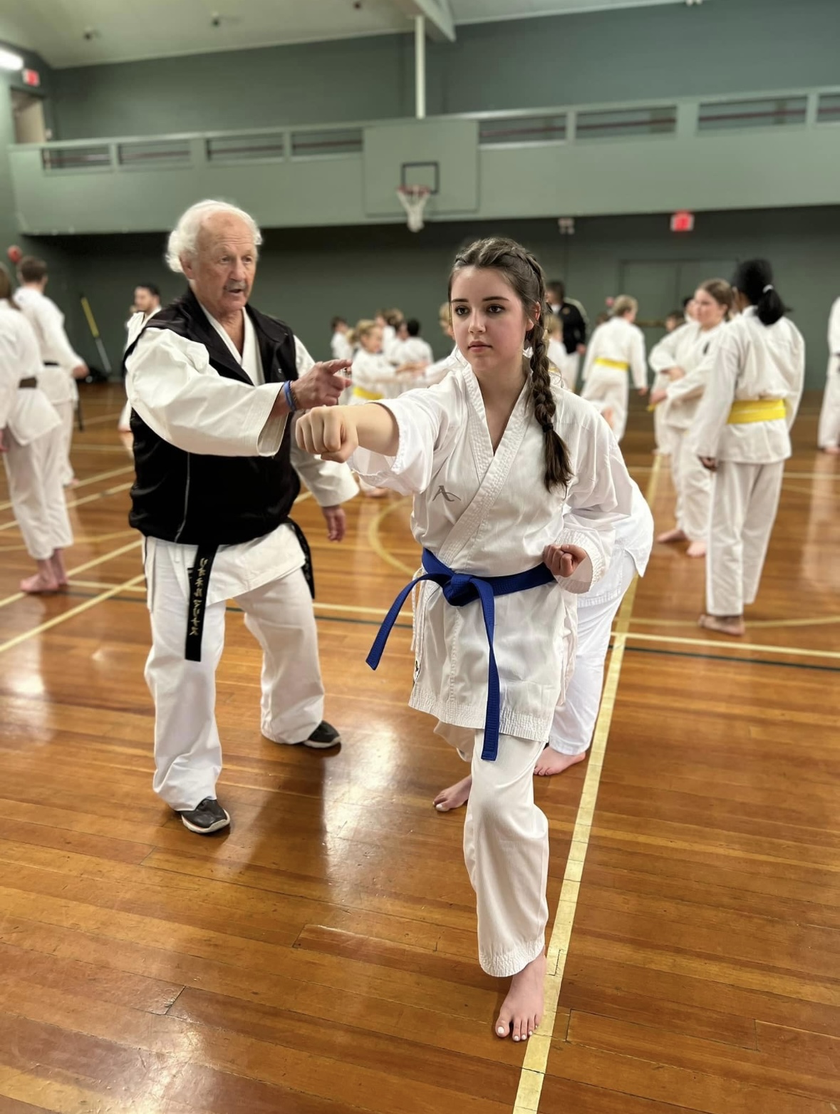Learning punch connection at the Shihan Lionel Course